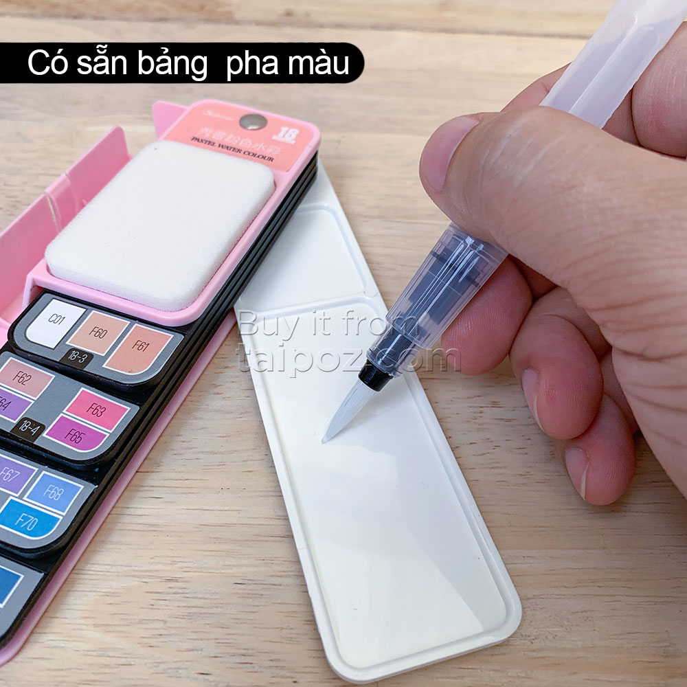 Màu nước Superior dạng thẻ quạt, màu pastel