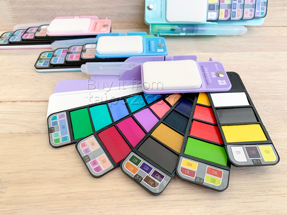 Màu nước Superior dạng thẻ quạt, màu pastel