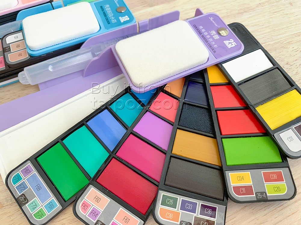 Màu nước Superior dạng thẻ quạt, màu pastel