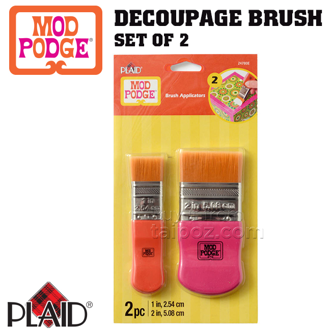 Cọ quét keo Mod Podge - bộ 2 cọ mảng 1" & 2"