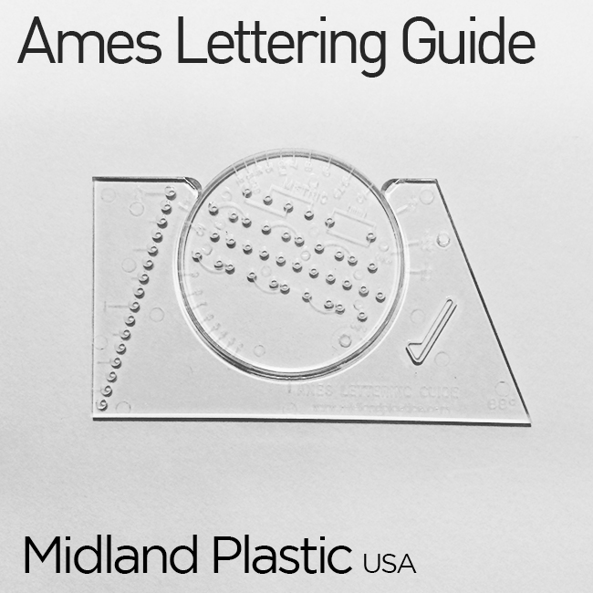 Thước kẻ dòng viết chữ Ames Lettering Guide