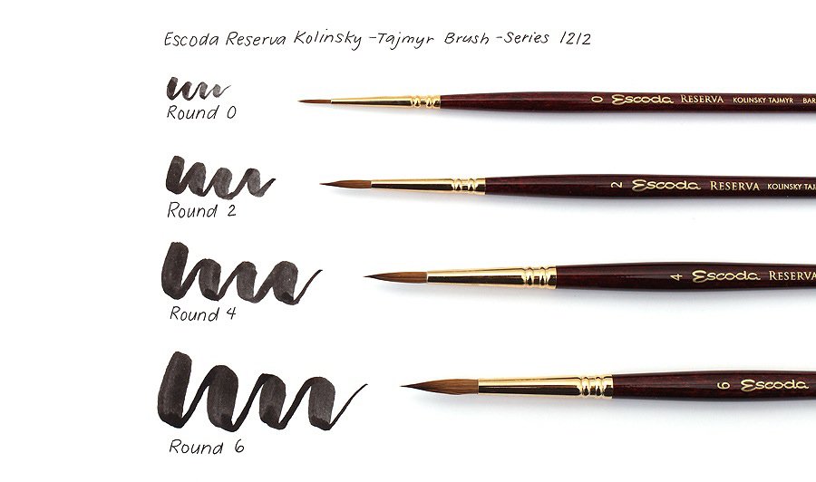 Cọ màu nước Escoda Reserva 1212 - round