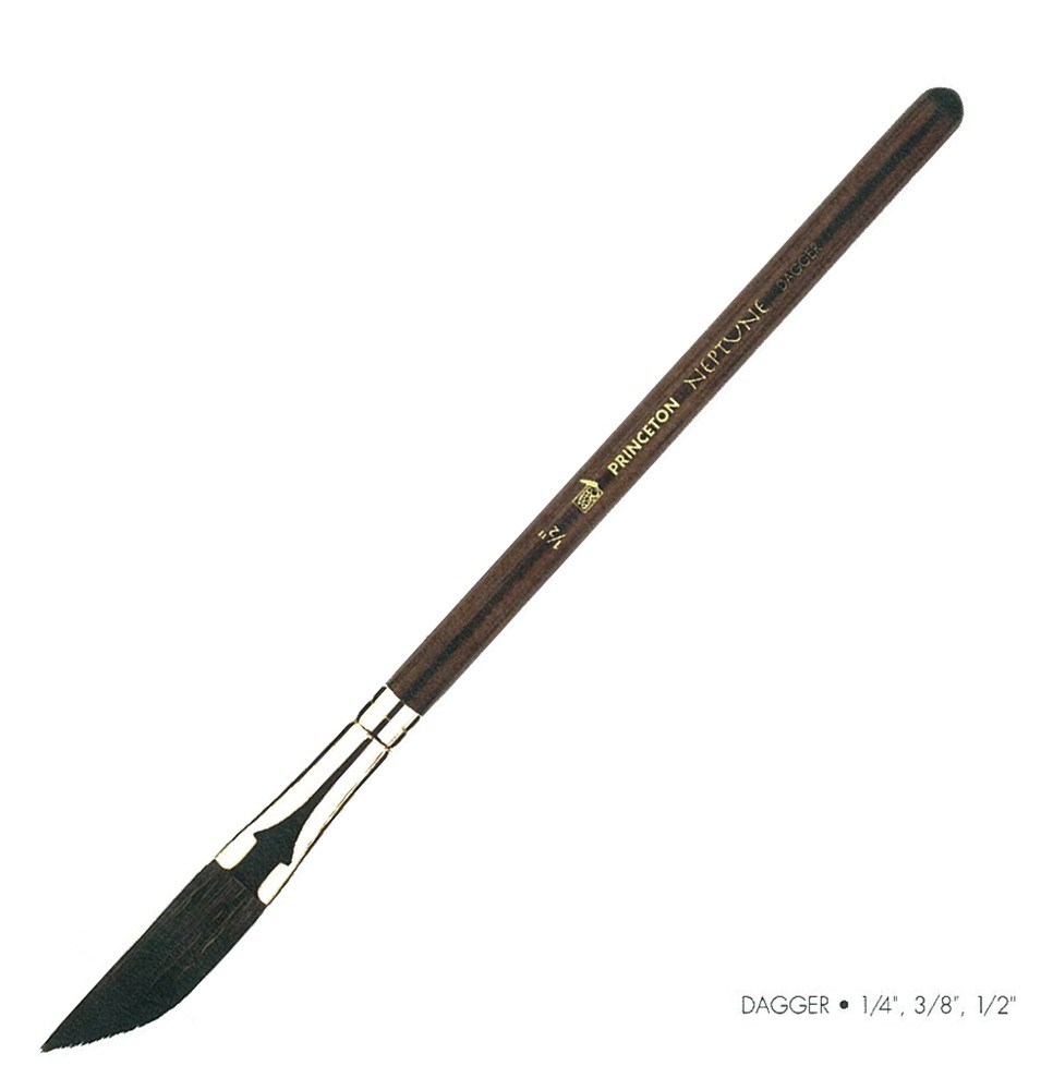 Cọ màu nước Princeton Neptune Fine - cọ lưỡi mác (dagger)