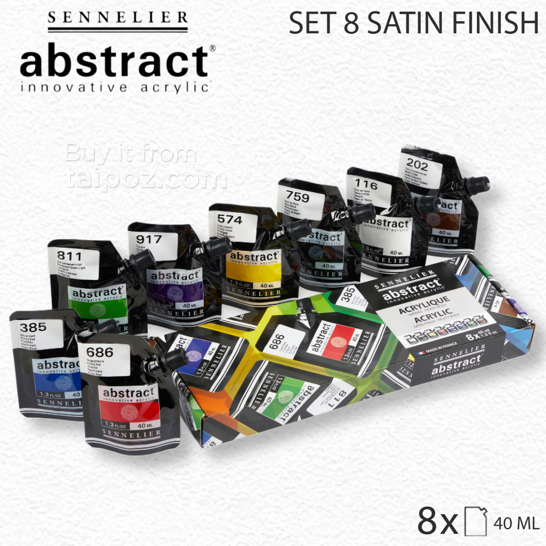 Màu acrylic Sennelier Abstract Heavy Body, kiểu màu Satin