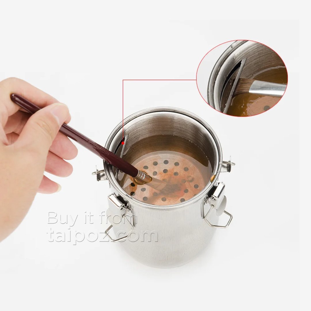 Xô inox đựng dung môi rửa cọ sơn dầu