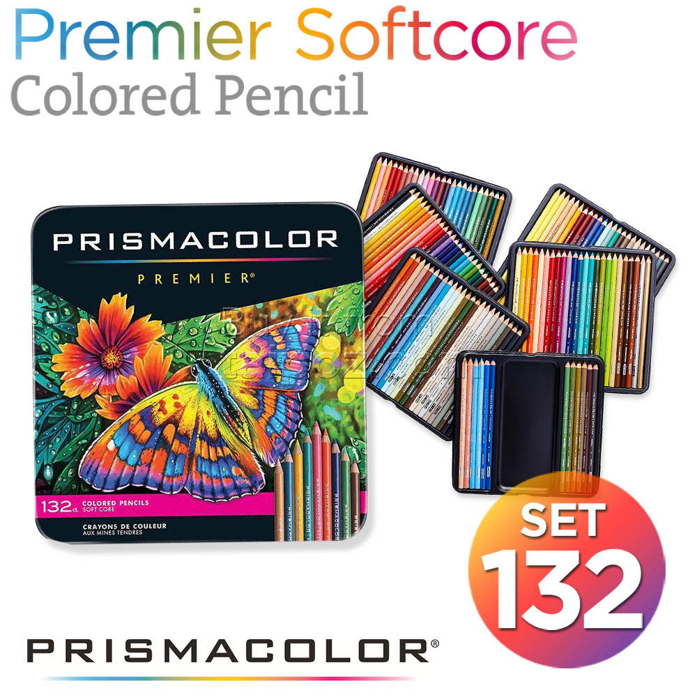 Bộ chì màu Prismacolor Premier 132 cây, hộp thiếc