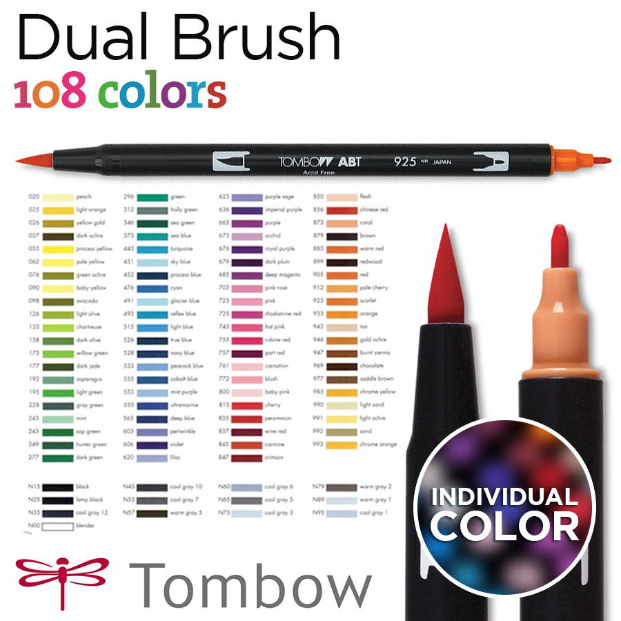 Bút Tombow Dual Brush, cây lẻ