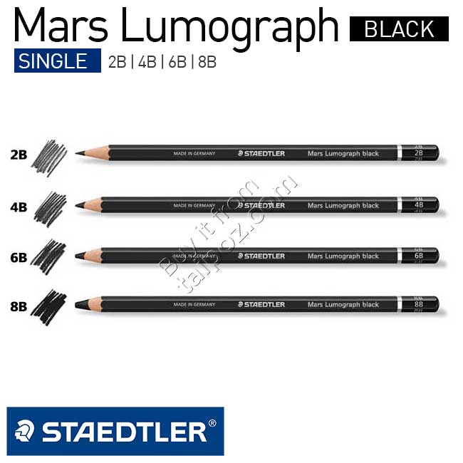Bút chì Staedtler Mars Lumograph Black, chì lẻ