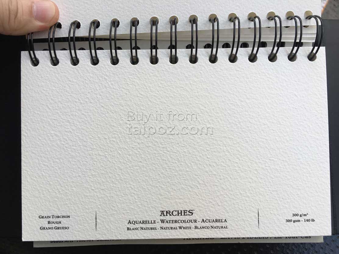 Giấy vẽ màu nước Arches, Natural White, 300gsm rough, 22"x 30"