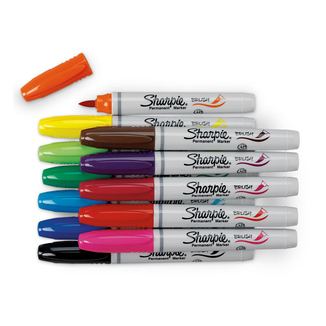 Bút vẽ trên nhiều chất liệu Sharpie, nét Brush