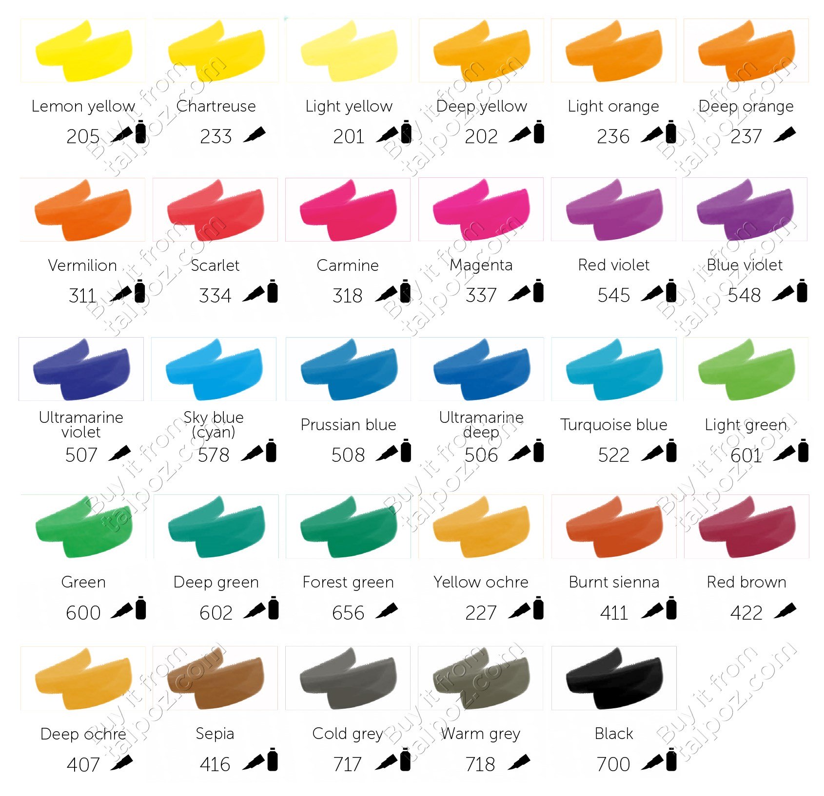 Bút vẽ màu nước Talens Ecoline Brush Pen