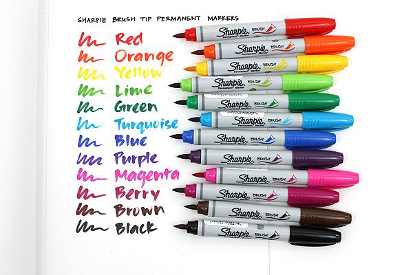 Bút vẽ trên nhiều chất liệu Sharpie, nét Brush