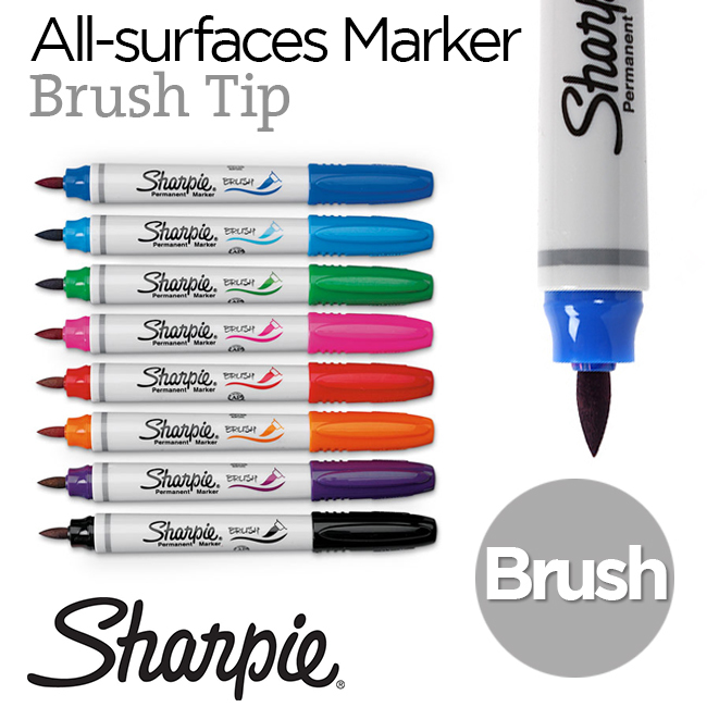 Bút vẽ trên nhiều chất liệu Sharpie, nét Brush