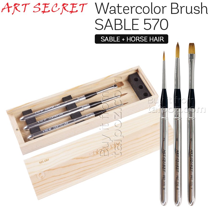 Bộ cọ travel Art Secret hộp gỗ SP-570