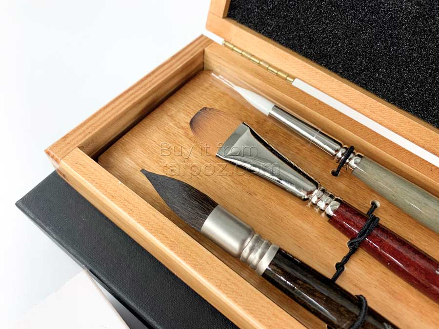 Bộ cọ vẽ màu nước Escoda 8700 - hộp gỗ (bản giới hạn)