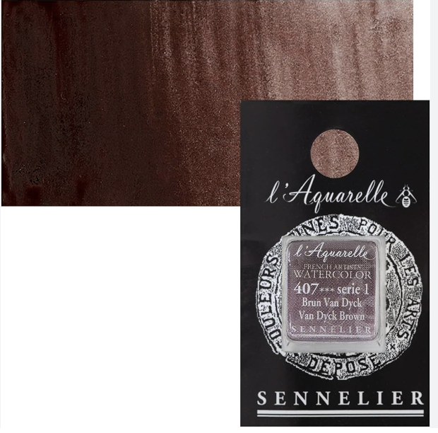 Màu nước hạng họa sĩ Sennelier Aquarelle, thẻ half-pan