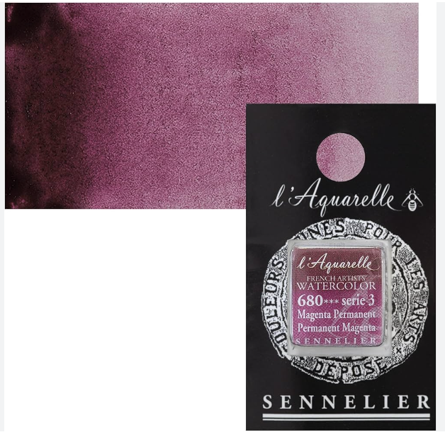 Màu nước hạng họa sĩ Sennelier Aquarelle, thẻ half-pan