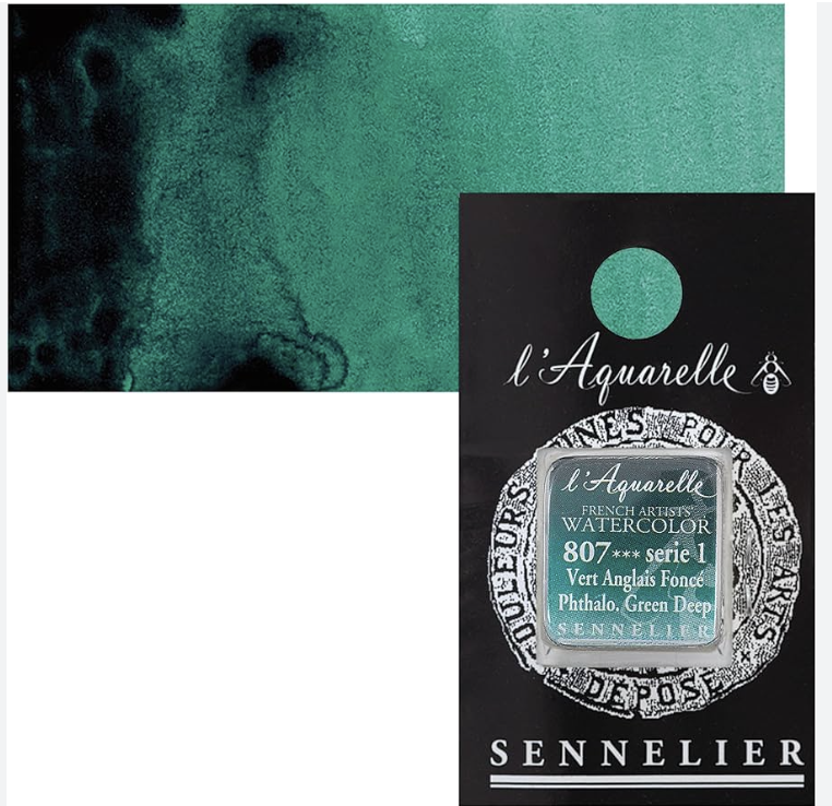 Màu nước hạng họa sĩ Sennelier Aquarelle, thẻ half-pan