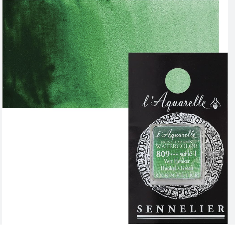 Màu nước hạng họa sĩ Sennelier Aquarelle, thẻ half-pan