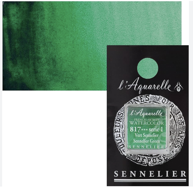 Màu nước hạng họa sĩ Sennelier Aquarelle, thẻ half-pan