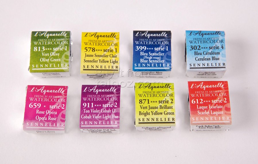 Màu nước hạng họa sĩ Sennelier Aquarelle, thẻ half-pan