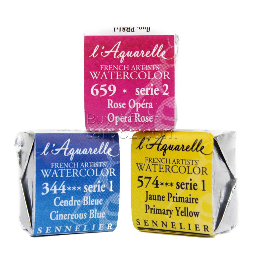 Màu nước hạng họa sĩ Sennelier Aquarelle, thẻ half-pan