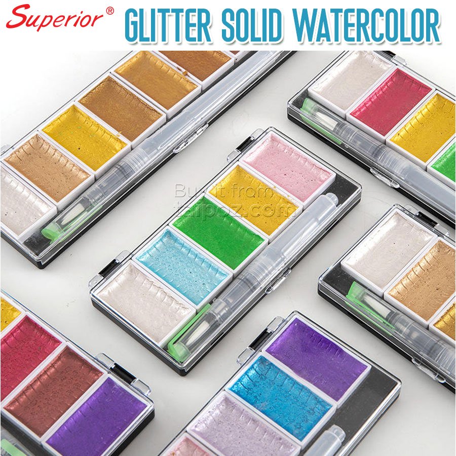 Màu nhũ dạng thẻ Superior Glitter Watercolor