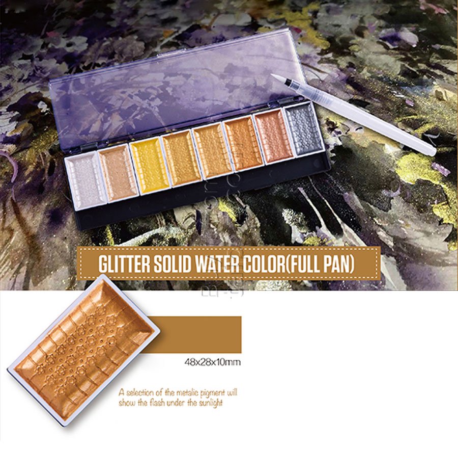 Màu nhũ dạng thẻ Superior Glitter Watercolor