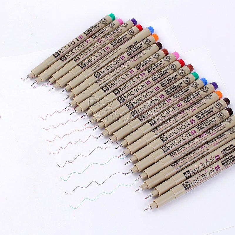 Bút đi nét Sakura Pigma Micron, mực màu