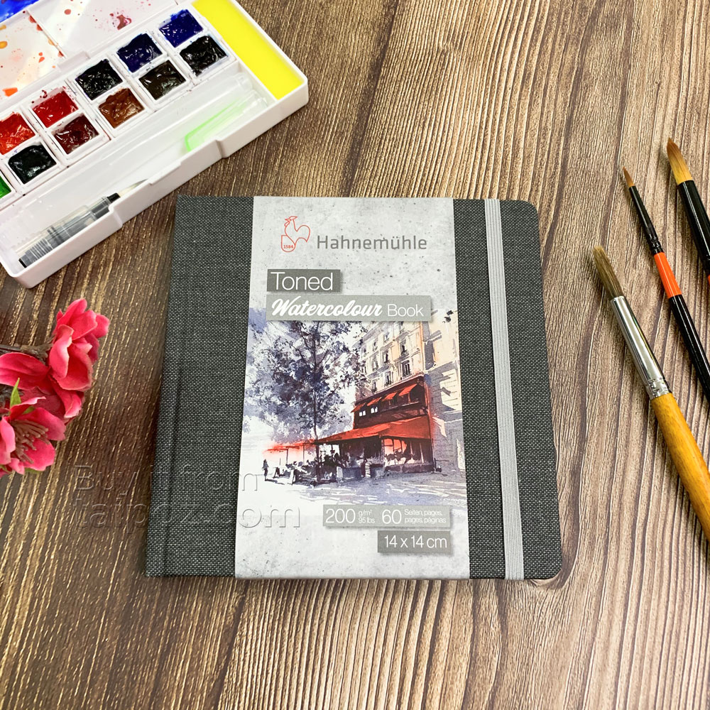 Sổ vẽ màu nước giấy tông xám & nâu Hahnemuhle