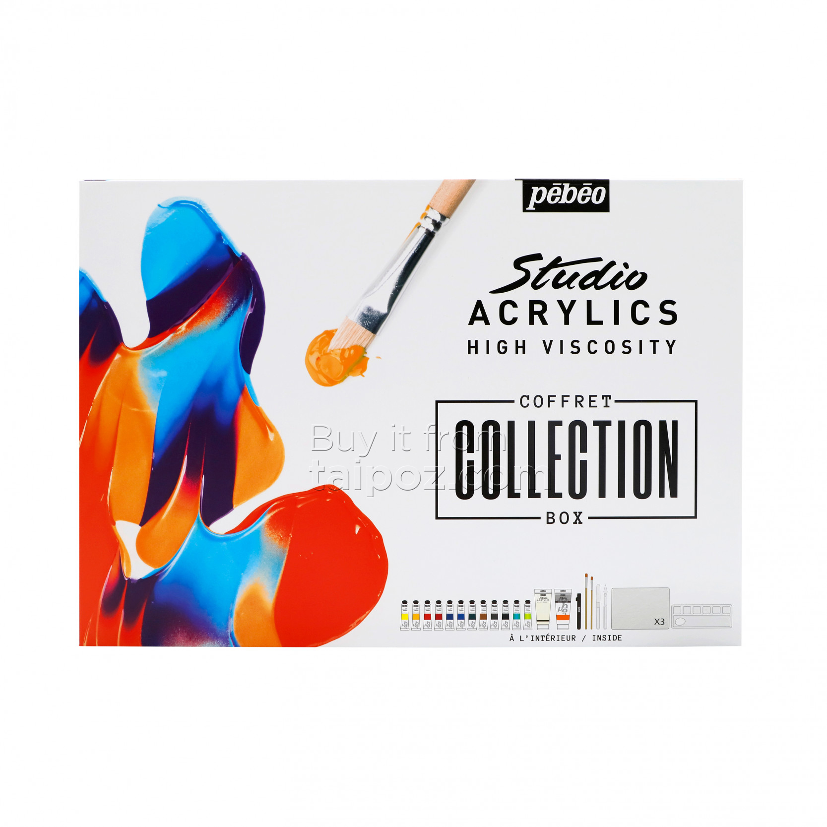 Bộ màu acrylic Pebeo Studio kèm dụng cụ