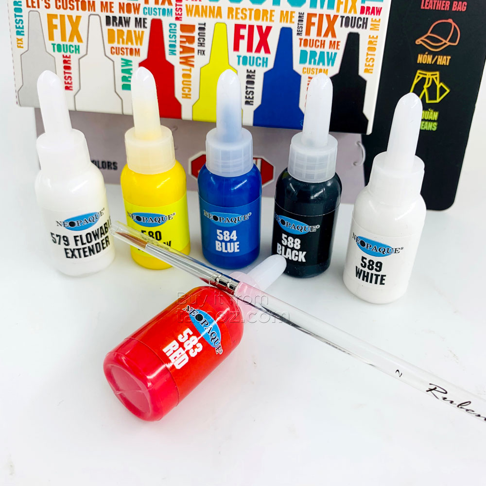 Bộ màu acrylic soft body Kustome kèm cọ