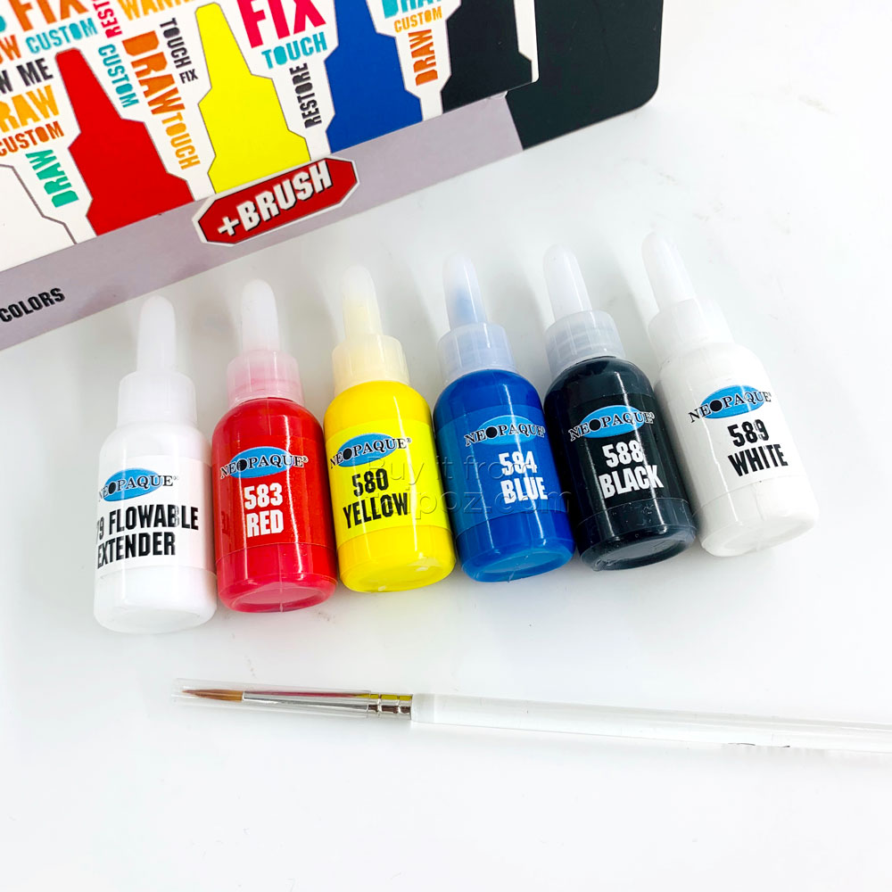 Bộ màu acrylic soft body Kustome kèm cọ