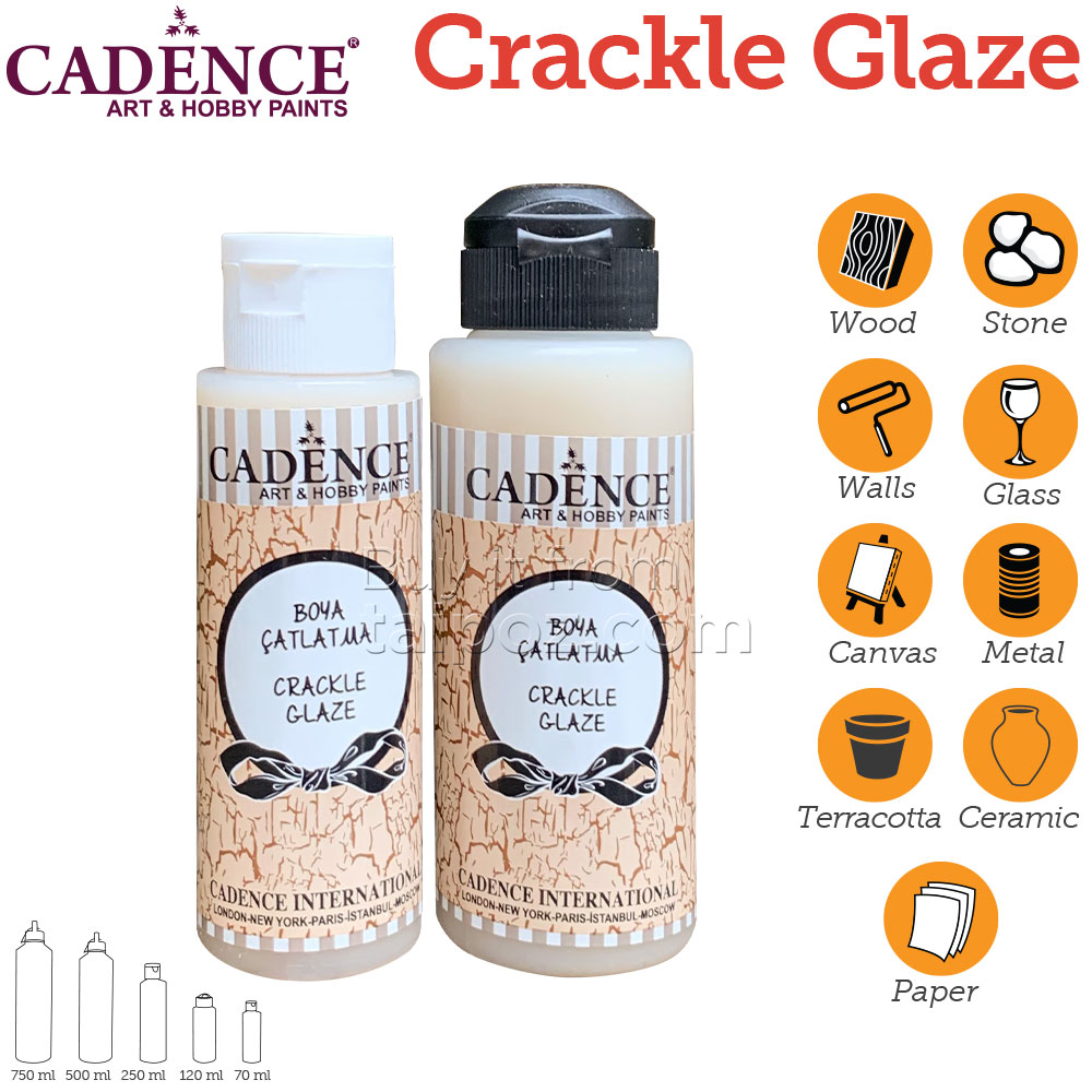 Keo phủ tạo nứt cho màu acrylic Cadence Crackle Glaze