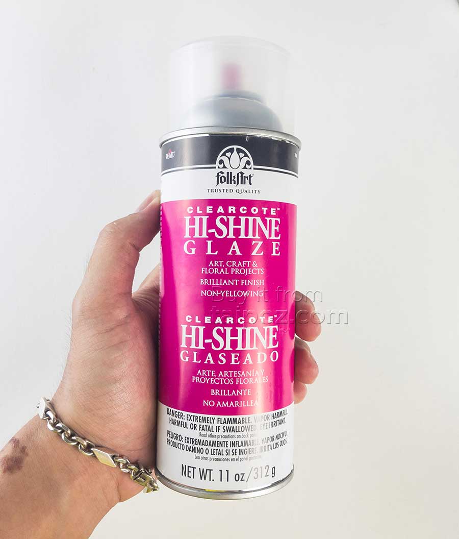 Chai xịt bảo vệ acrylic FolkArt Clearcote, Hi-Shine Glaze