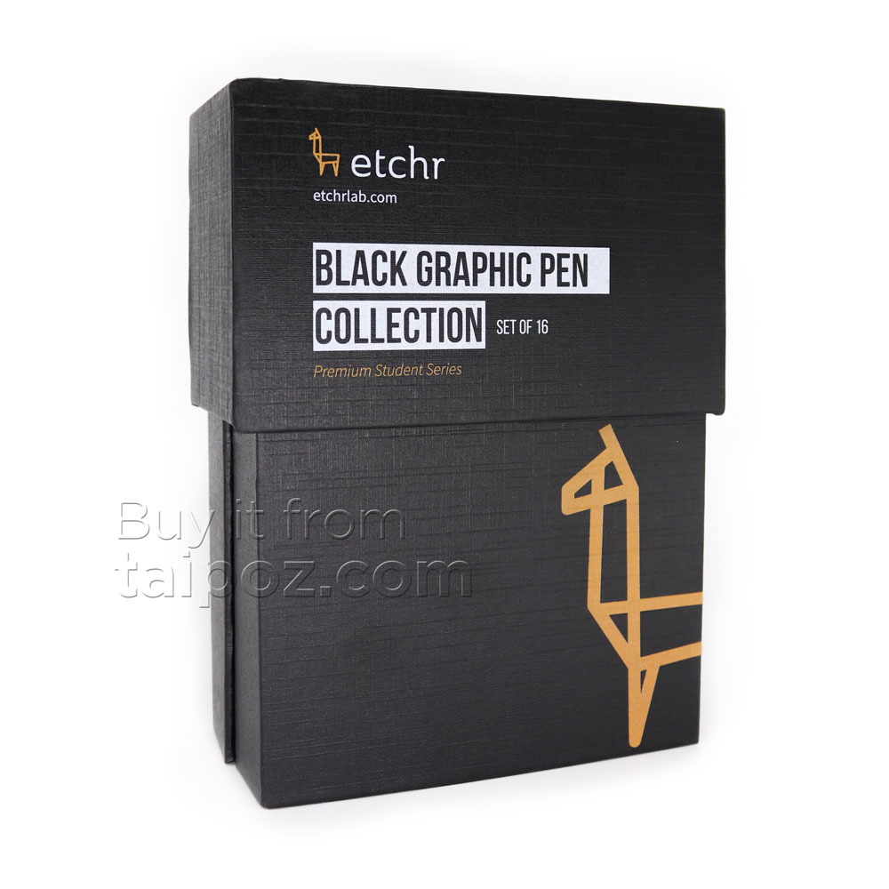 Bộ bút đi nét Etchr Graphic Pen Collection, mực đen