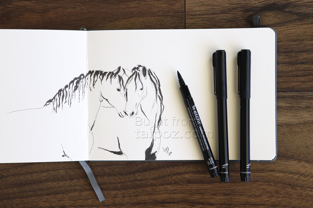 Bộ bút đi nét Etchr Graphic Pen Collection, mực đen