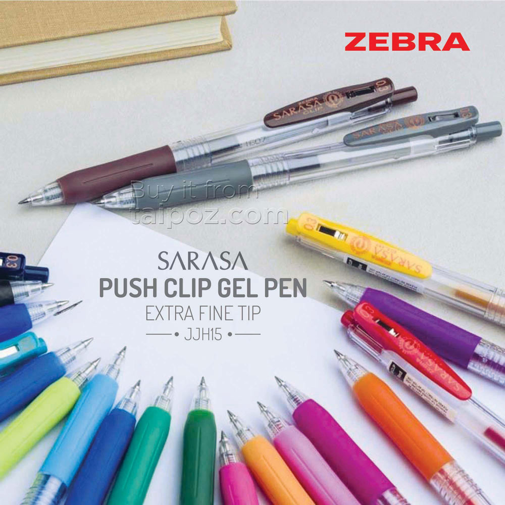 Bộ bút bi mực gel Zebra Sarasa clip 0.3mm