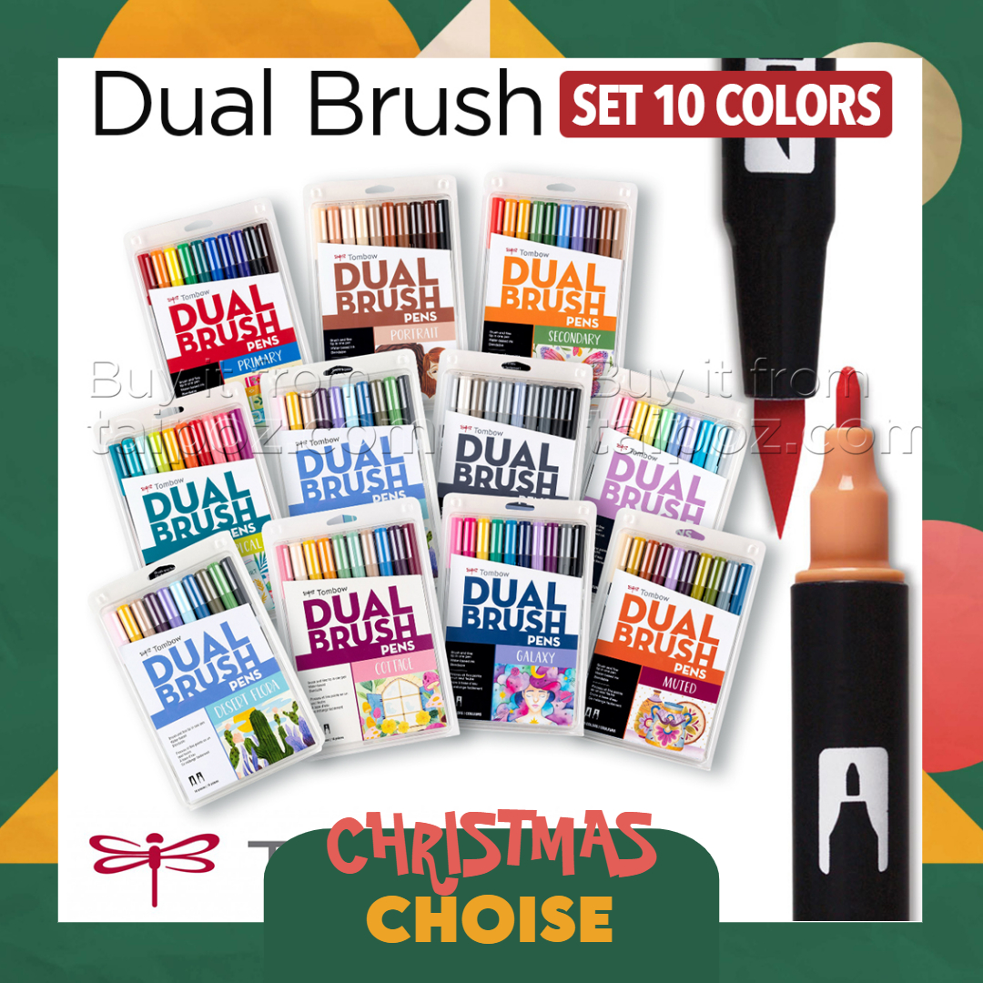 Bút Tombow Dual Brush, bộ 10 màu