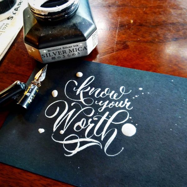 Mực Kuretake Mica Ink, Gold/ Silver