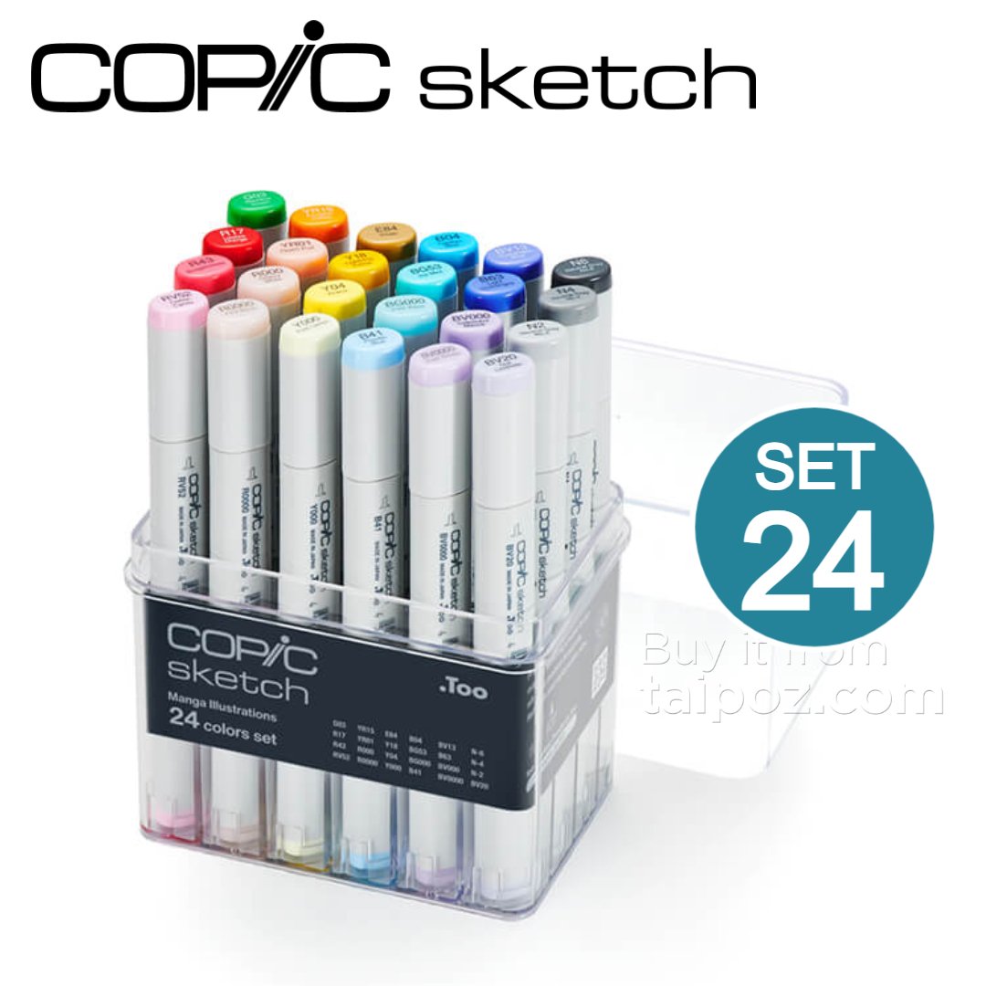 Bộ bút marker Copic Sketch, bộ 24 màu