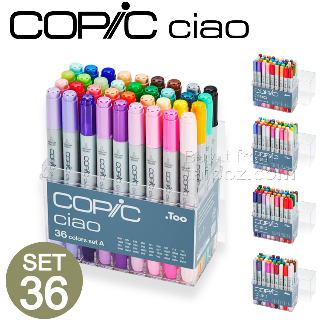 Bộ bút marker Copic Ciao, bộ 36 màu