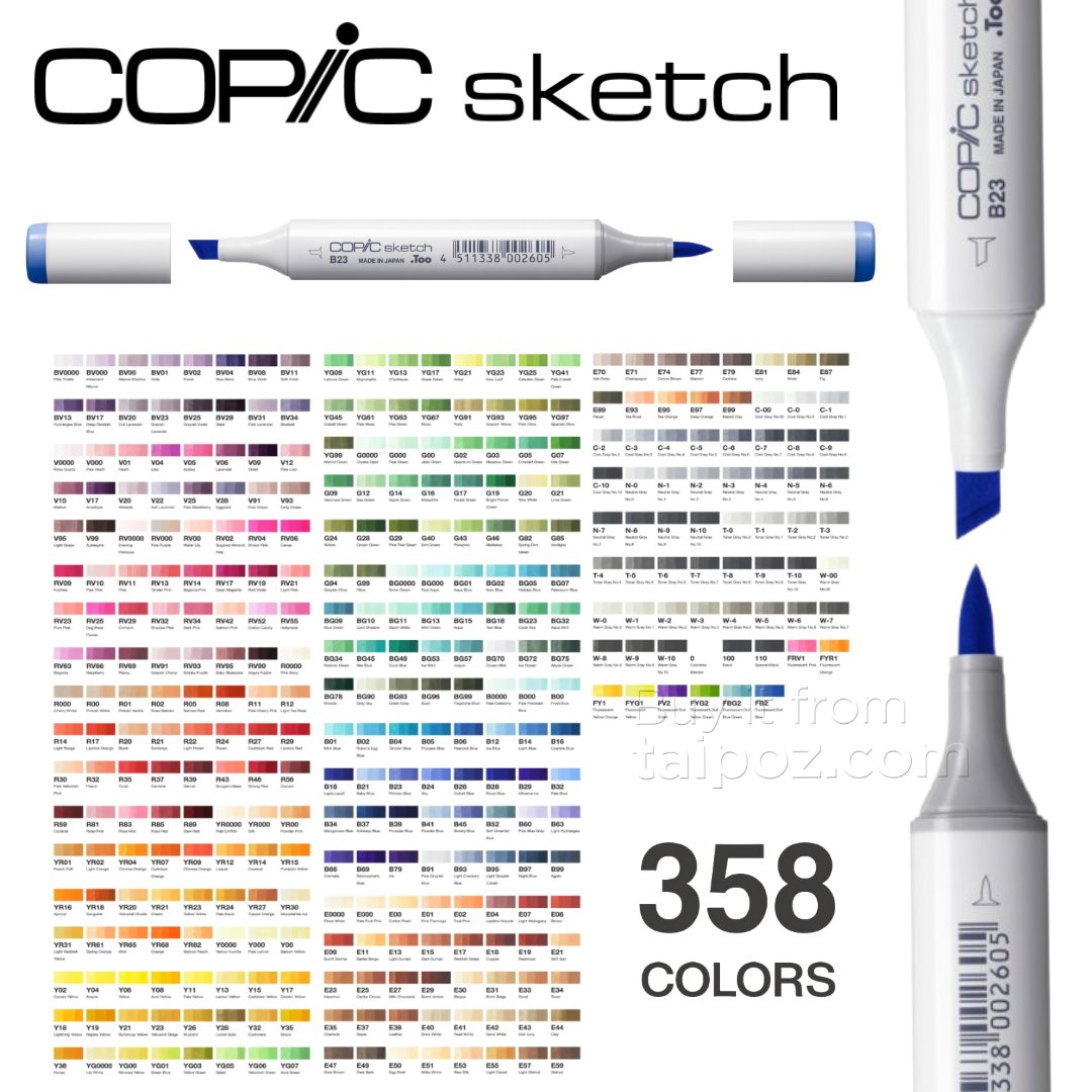 Bút marker Copic Sketch, màu lẻ