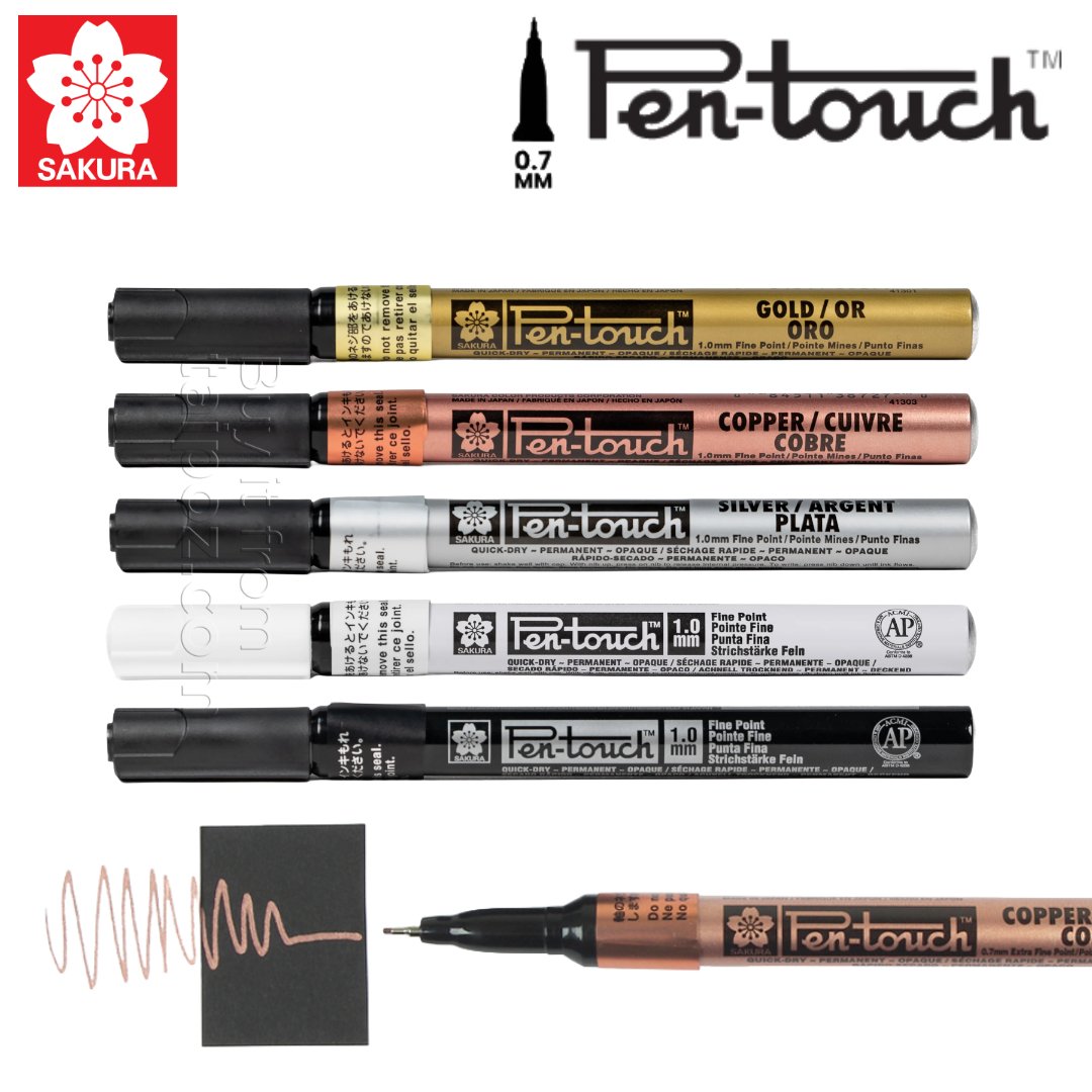 Bút vẽ trên nhựa, kính, kim loại Sakura Pen-touch, nét Extra Fine