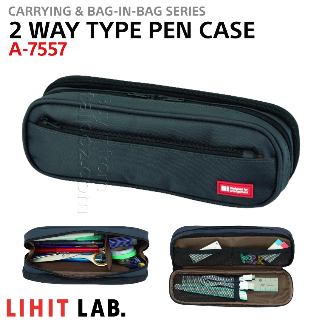 Túi đựng bút (2 WAY TYPE) Lihit Lab Pen Case Double A7557