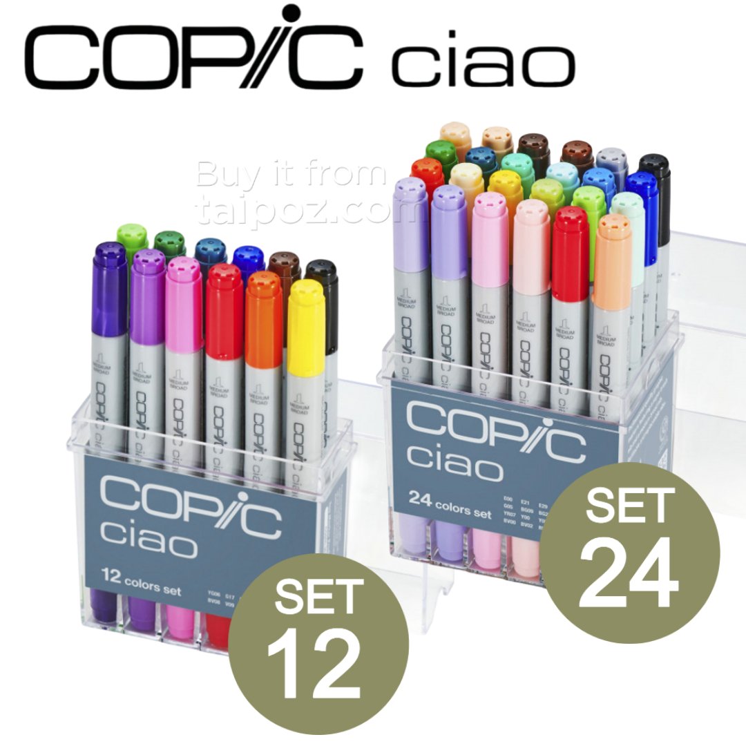 Bộ bút marker Copic Ciao, bộ 12 & 24 màu