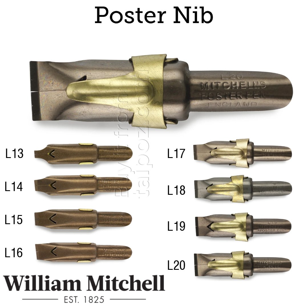 Ngòi William Mitchell Poster Nibs