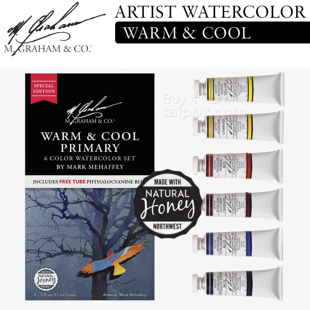 Màu nước M.Graham, Bộ Warm & Cool Primary