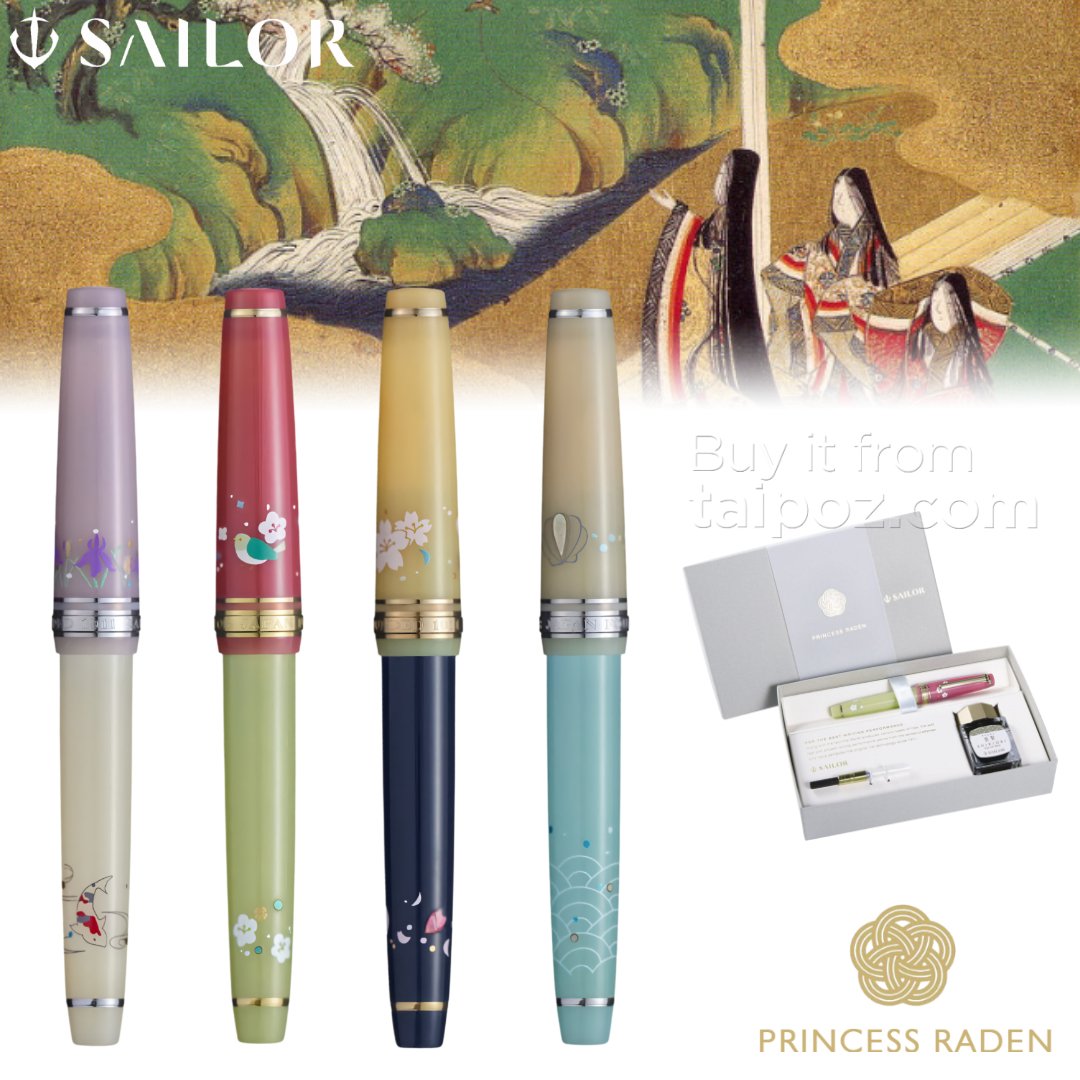 Bút máy Sailor Princess Raden, 14K Gold