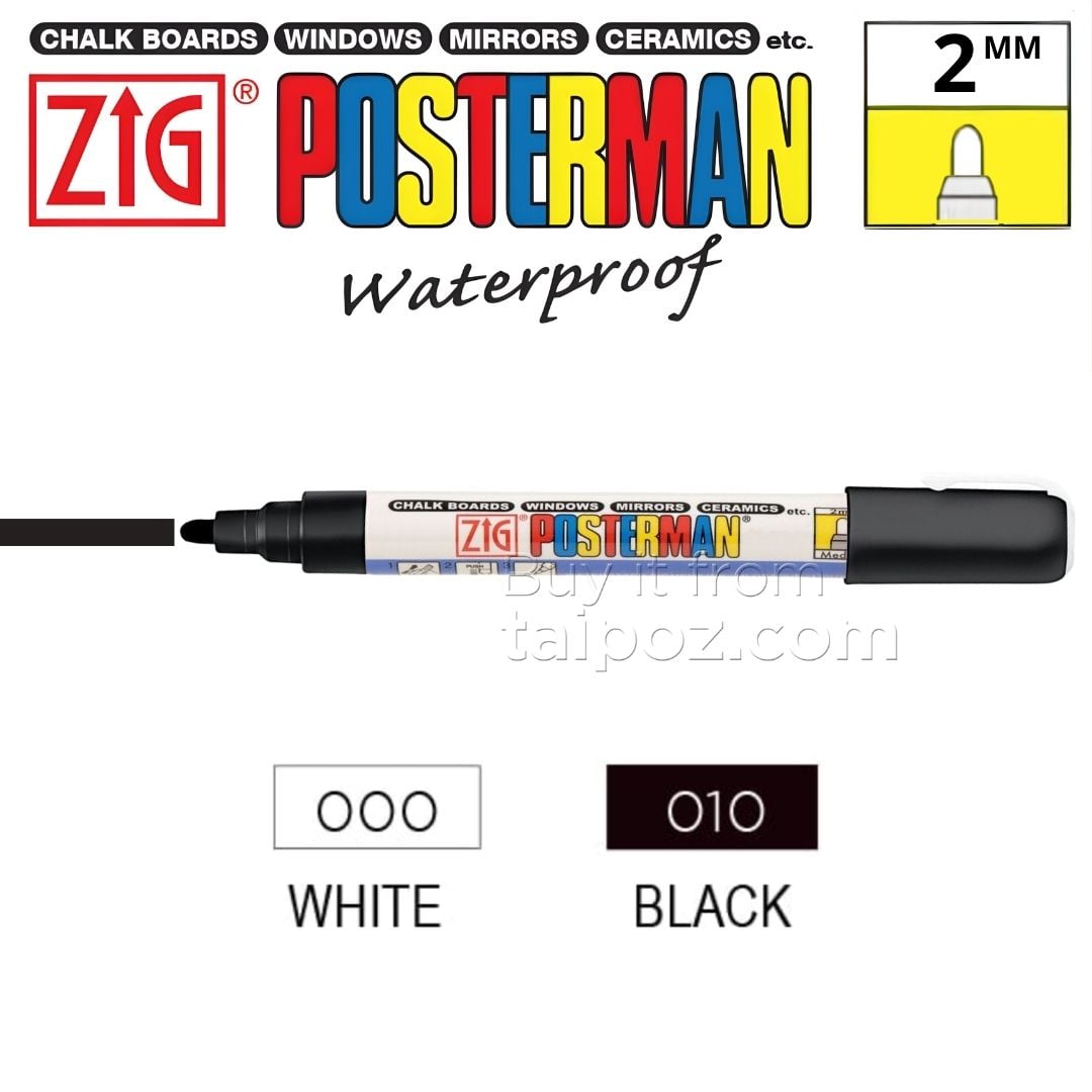 Bút vẽ trên nhiều chất liệu Zig Posterman, nét 2.0mm